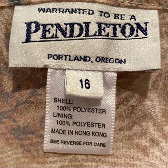 Pendleton Ruffled Printed Top Sz 16 - Picture 2 of 8